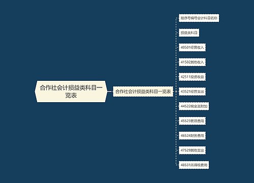 合作社会计损益类科目一览表