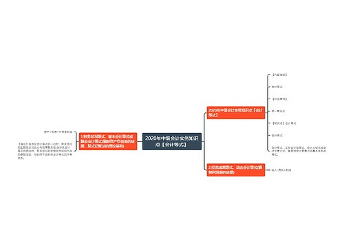 2020年中级会计实务知识点【会计等式】