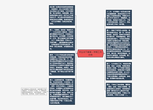 学生会干事第一学期工作总结