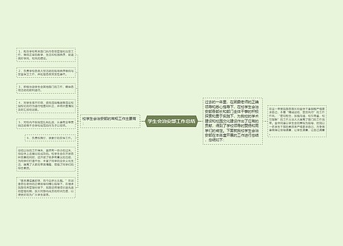 学生会治安部工作总结