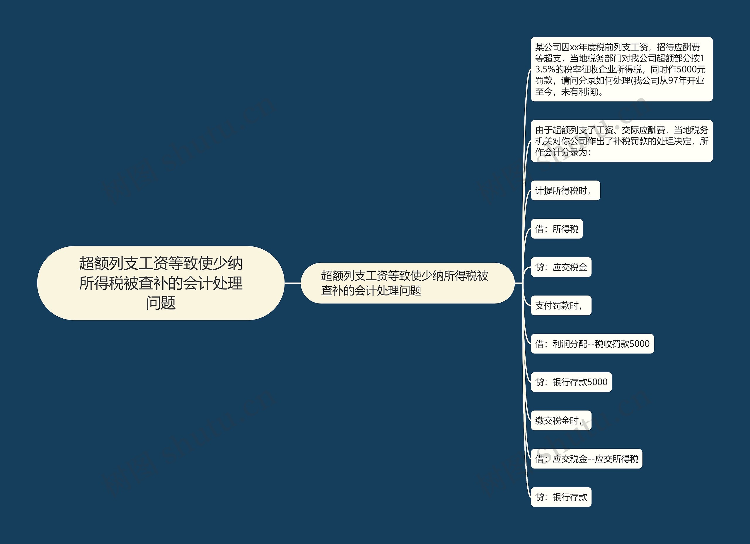 超额列支工资等致使少纳所得税被查补的会计处理问题