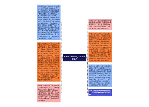 班主任工作总结_扶着孩子做主人