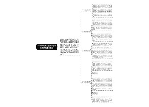 2010学年第二学期小学语文教研组工作总结