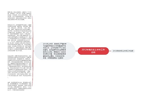 2012年地方志上半年工作总结