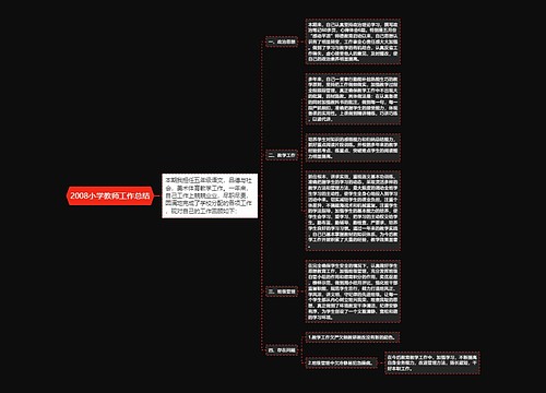 2008小学教师工作总结