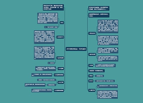 2018教资笔试：写作素材