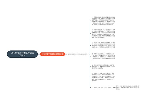 2012年上半年度工作总结及计划