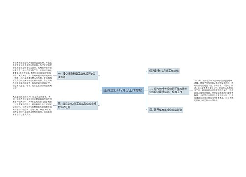 经济运行科2月份工作总结