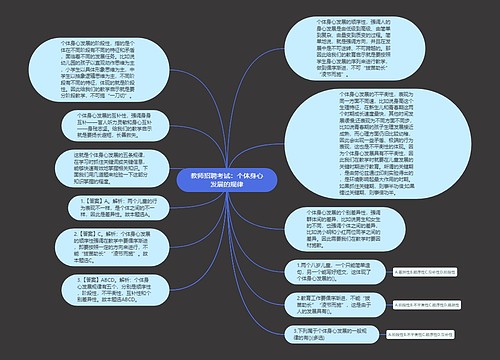 教师招聘考试：个体身心发展的规律