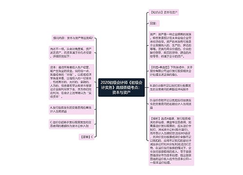 2020初级会计师《初级会计实务》高频答疑考点：资本与资产