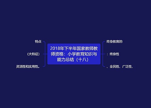 2018年下半年国家教师教师资格：小学教育知识与能力总结（十八）