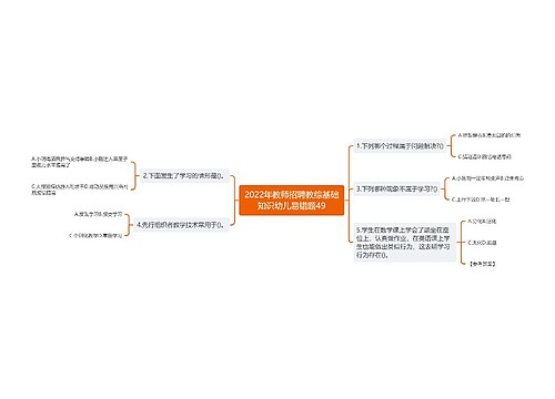 2022年教师招聘教综基础知识幼儿易错题49