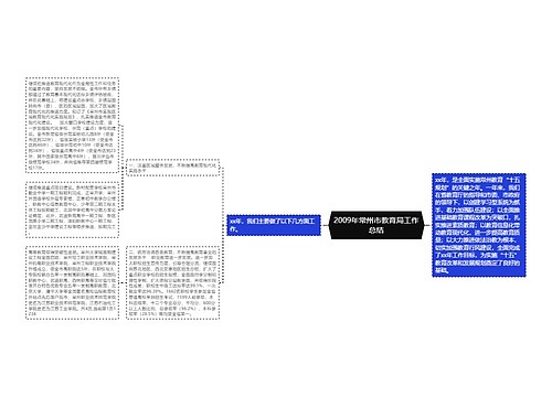 2009年常州市教育局工作总结