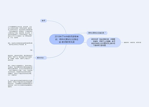 2018年下半年教师资格考试：结构化面试之应急应变-教师教学失误