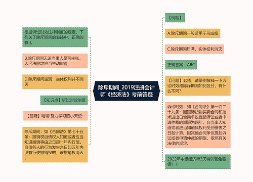 除斥期间_2019注册会计师《经济法》考前答疑