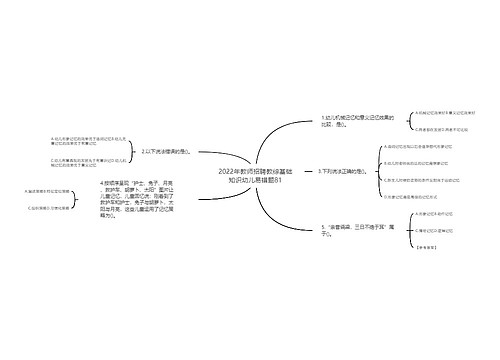 2022年教师招聘教综基础知识幼儿易错题81
