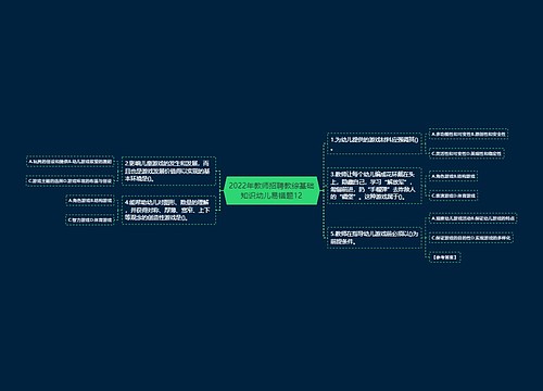 2022年教师招聘教综基础知识幼儿易错题12