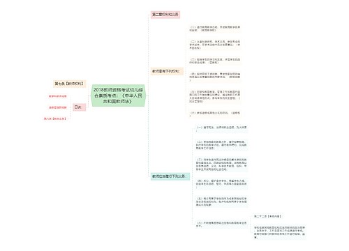 2018教师资格考试幼儿综合素质考点：《中华人民共和国教师法》