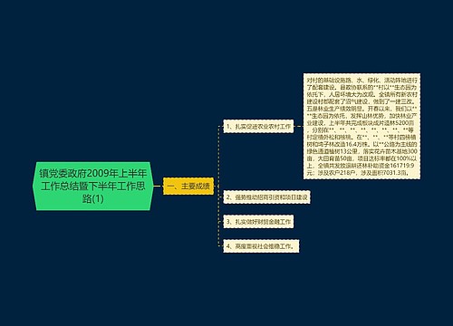 镇党委政府2009年上半年工作总结暨下半年工作思路(1)