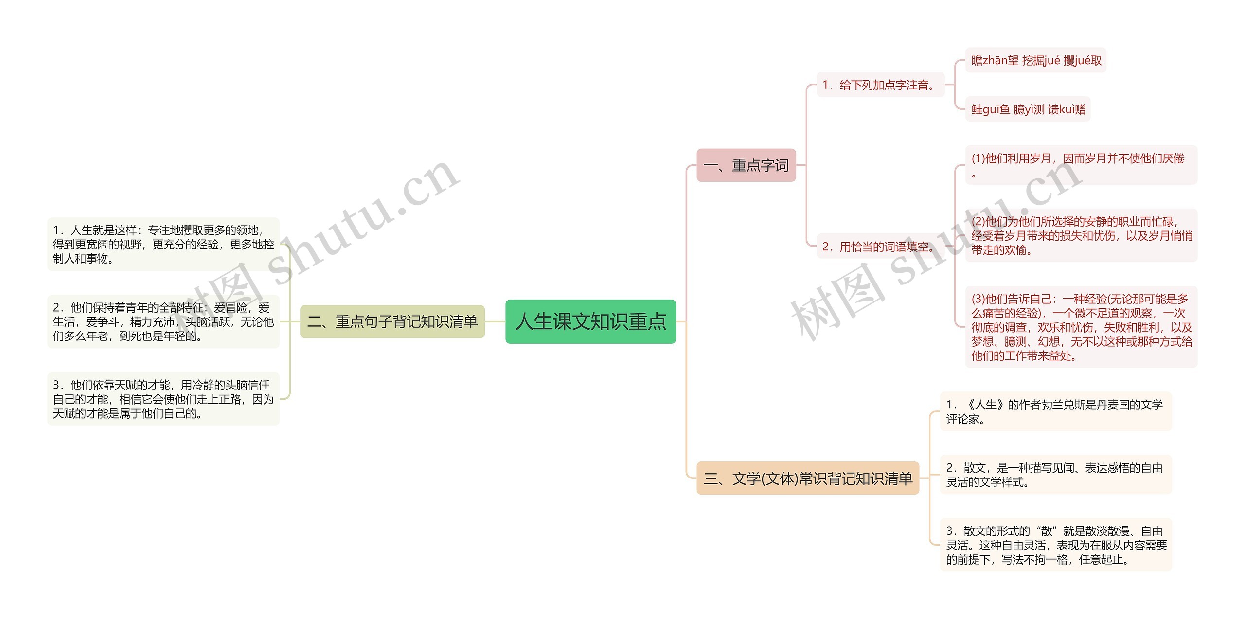 人生课文知识重点