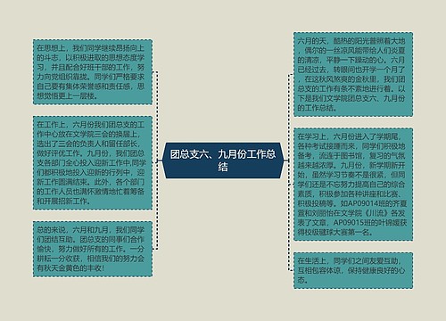 团总支六、九月份工作总结