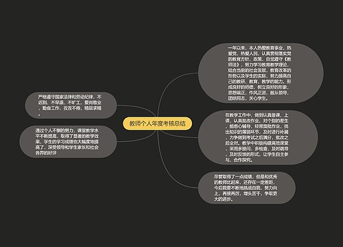 教师个人年度考核总结