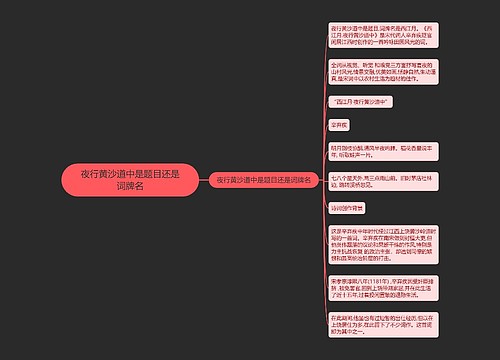 夜行黄沙道中是题目还是词牌名