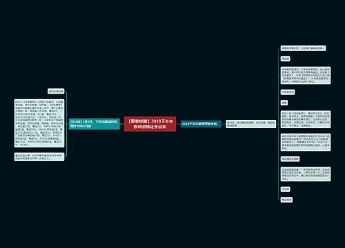 【重要提醒】2018下半年教师资格证考试知