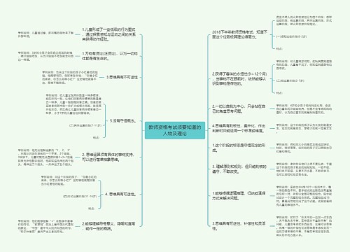 教师资格考试须要知道的人物及理论