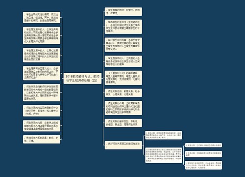 2018教师资格考试：教师与学生知识点总结（五）