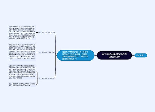 关于境外卫星电视秩序专项整治总结