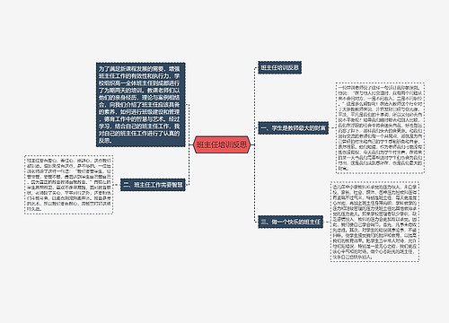 班主任培训反思