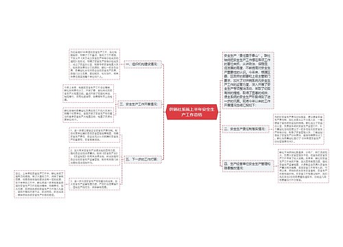 供销社系统上半年安全生产工作总结