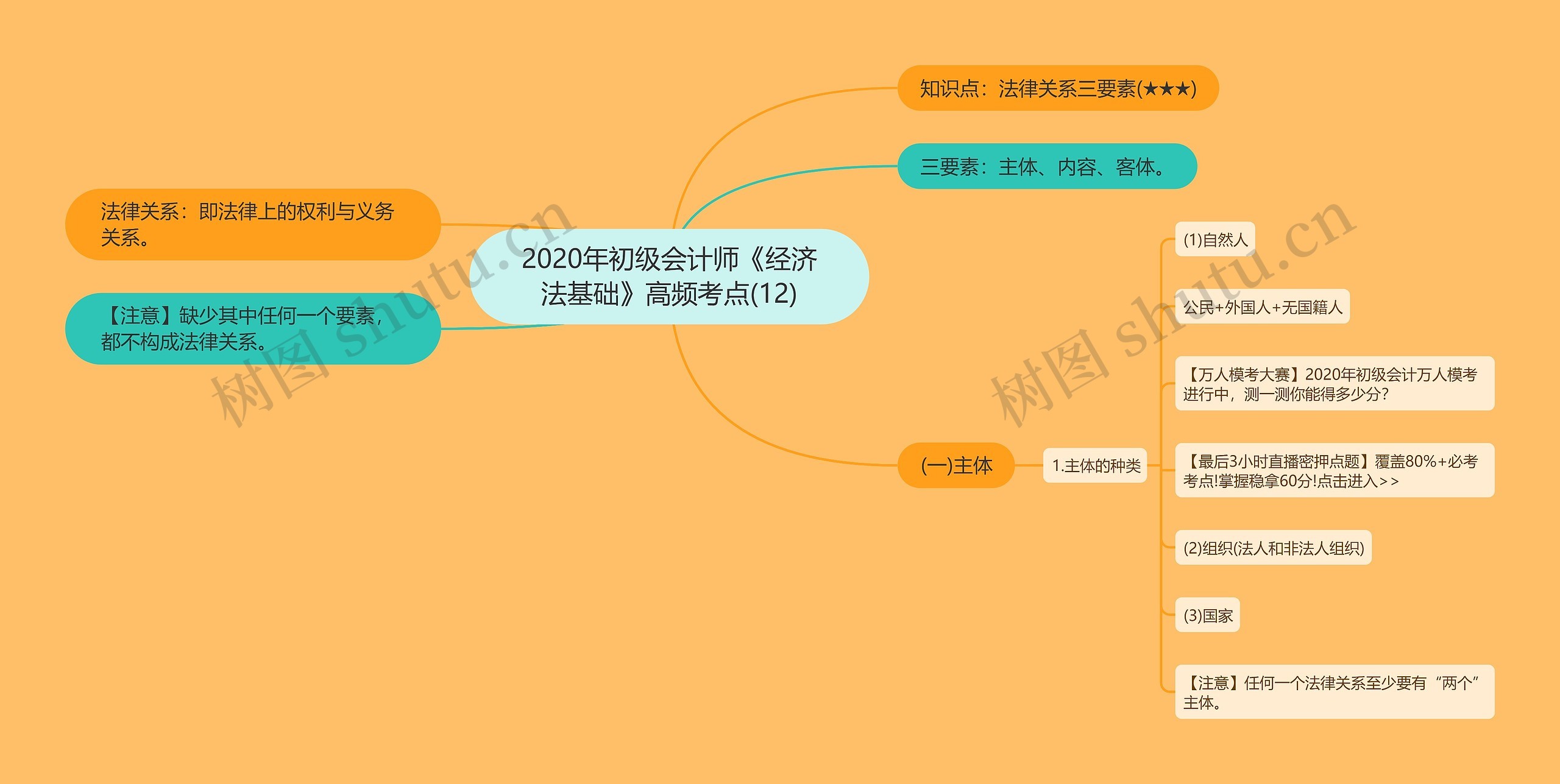 2020年初级会计师《经济法基础》高频考点(12)思维导图