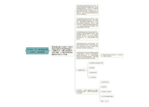 2018年（下）教资笔试高分技巧：综合素质