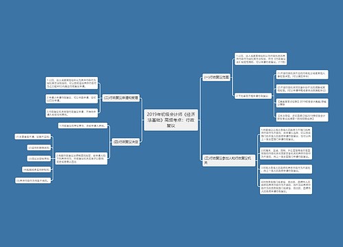 2019年初级会计师《经济法基础》高频考点：行政复议