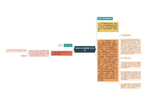 2008年五年级班级工作总结