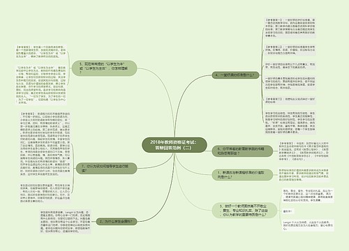 2018年教师资格证考试：答辩回答范例（二）