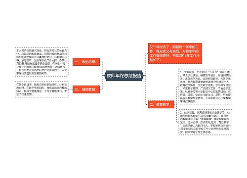 教师年终总结报告