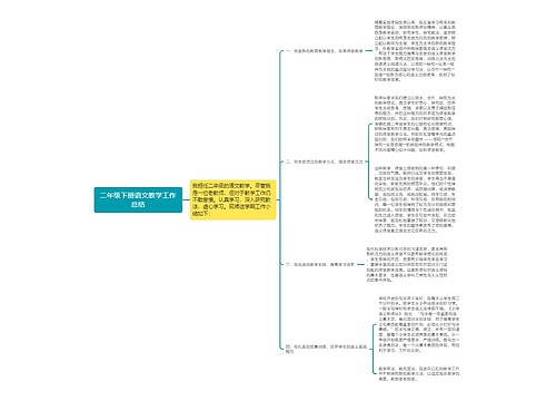 二年级下册语文教学工作总结