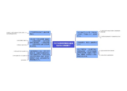 2022年教师招聘教综基础知识幼儿易错题37