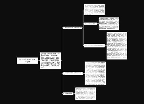 上学期一年级语文教学工作总结