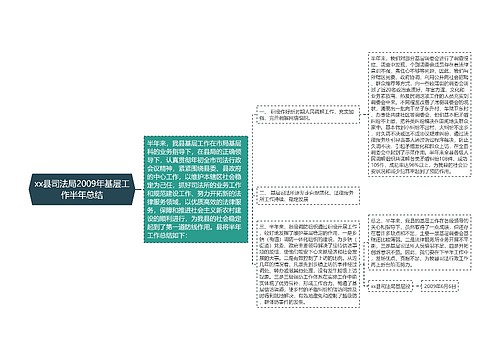 xx县司法局2009年基层工作半年总结