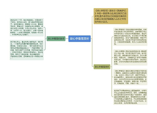 湖心亭看雪赏析