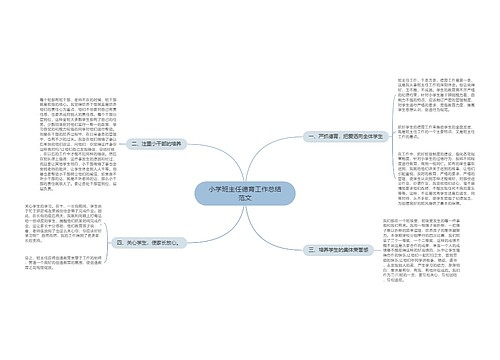 小学班主任德育工作总结范文