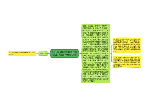 纯进出口代理的代理费最多不允许超过合同金额