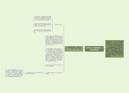 2009年初一数学教师个人专业发展总结