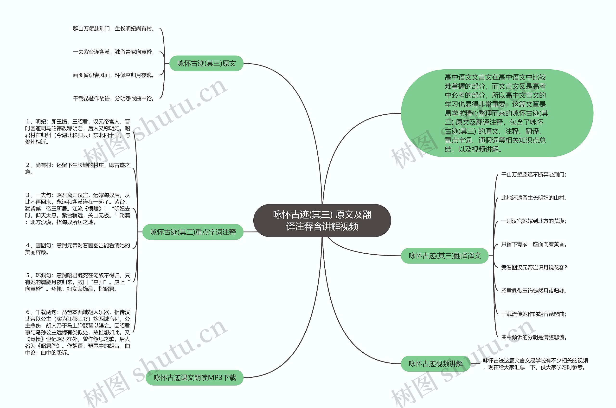 咏怀古迹(其三) 原文及翻译注释含讲解视频思维导图