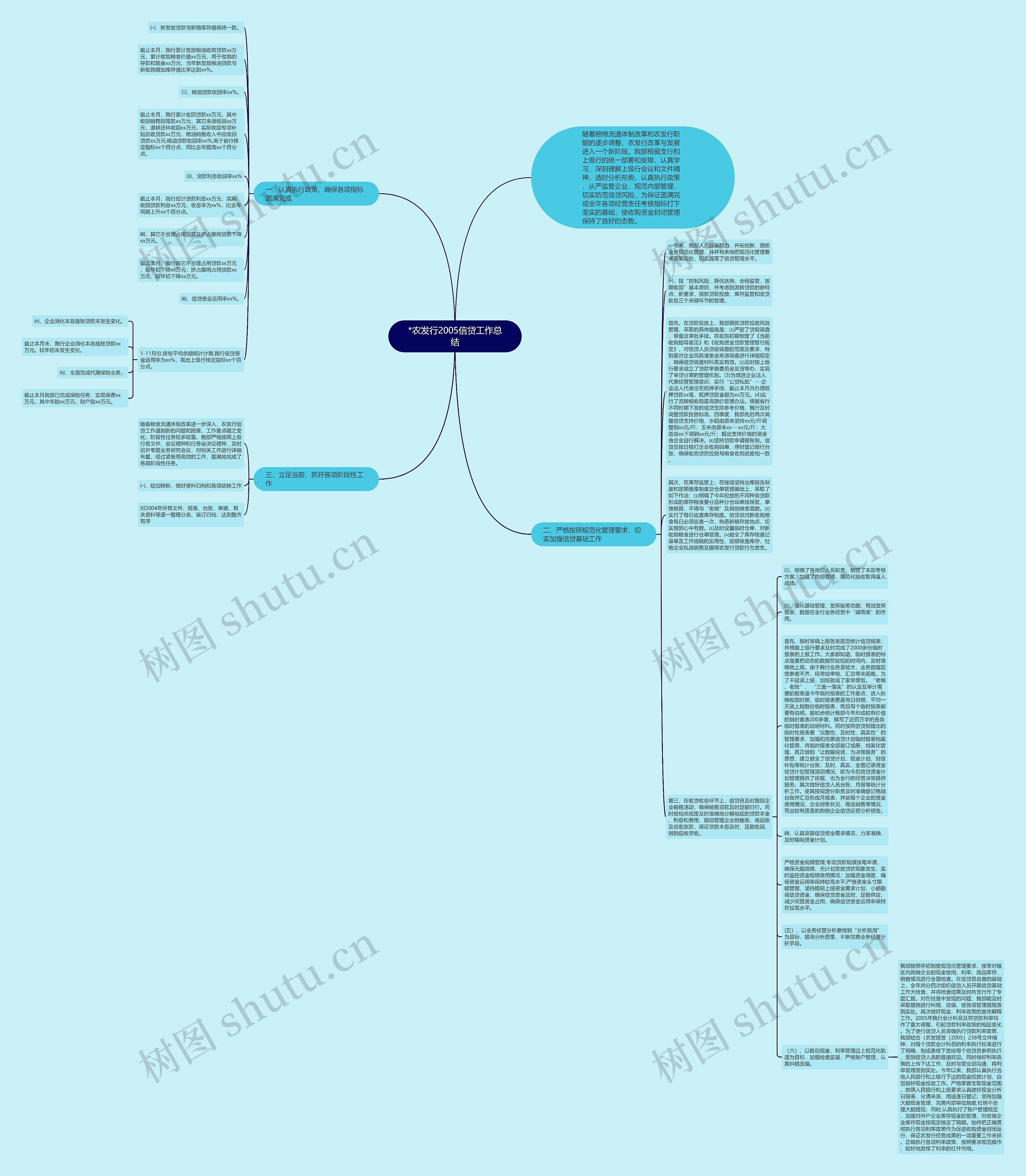 *农发行2005信贷工作总结思维导图