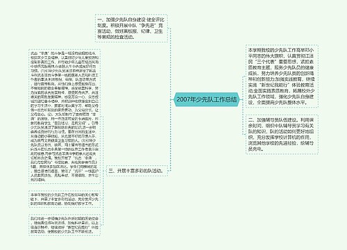 2007年少先队工作总结